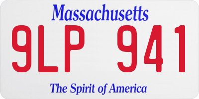 MA license plate 9LP941