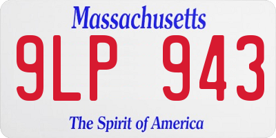 MA license plate 9LP943