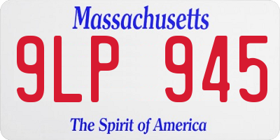 MA license plate 9LP945