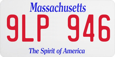 MA license plate 9LP946