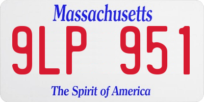MA license plate 9LP951