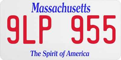 MA license plate 9LP955