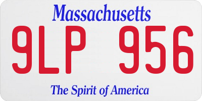 MA license plate 9LP956