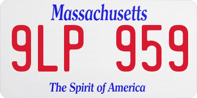 MA license plate 9LP959