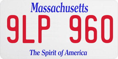 MA license plate 9LP960