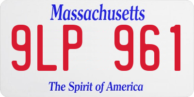 MA license plate 9LP961