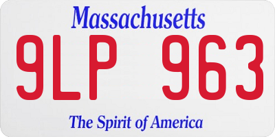 MA license plate 9LP963