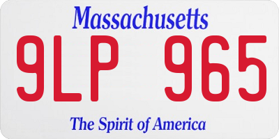 MA license plate 9LP965