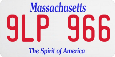 MA license plate 9LP966