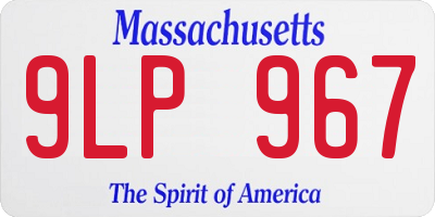 MA license plate 9LP967