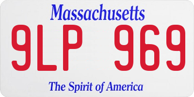 MA license plate 9LP969