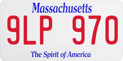 MA license plate 9LP970