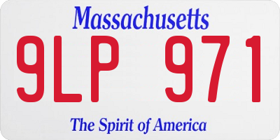 MA license plate 9LP971