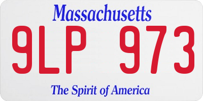 MA license plate 9LP973