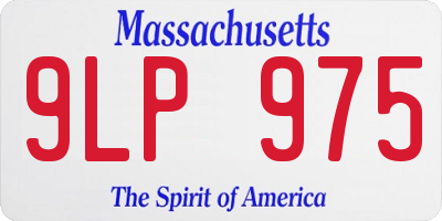 MA license plate 9LP975