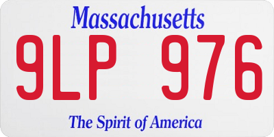MA license plate 9LP976