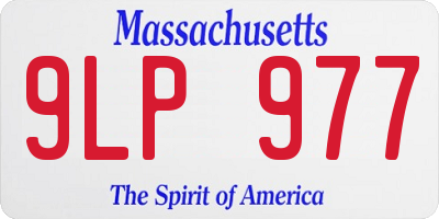 MA license plate 9LP977