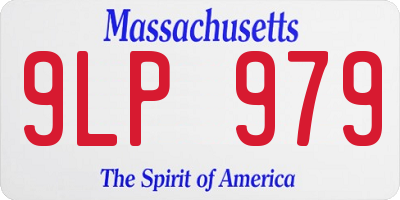 MA license plate 9LP979