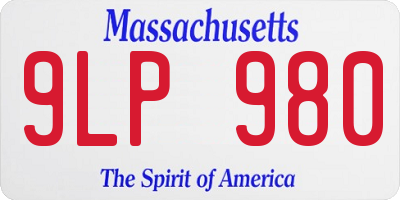 MA license plate 9LP980