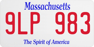 MA license plate 9LP983