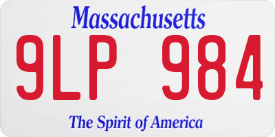 MA license plate 9LP984