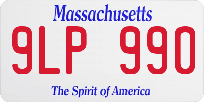 MA license plate 9LP990