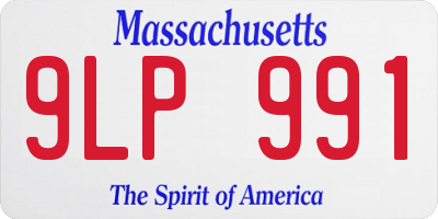 MA license plate 9LP991