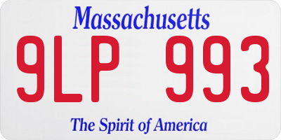MA license plate 9LP993