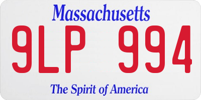 MA license plate 9LP994
