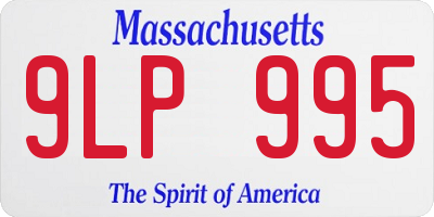MA license plate 9LP995