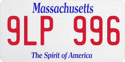 MA license plate 9LP996