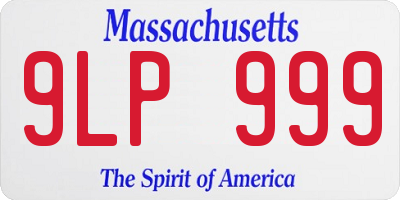 MA license plate 9LP999
