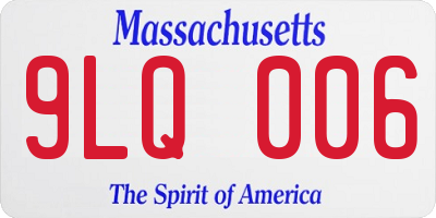 MA license plate 9LQ006