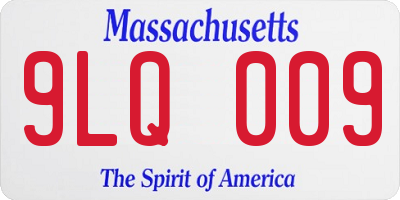 MA license plate 9LQ009