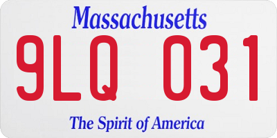 MA license plate 9LQ031