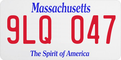 MA license plate 9LQ047