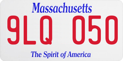 MA license plate 9LQ050