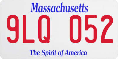 MA license plate 9LQ052