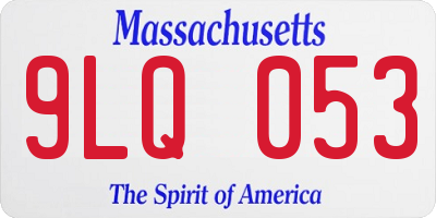 MA license plate 9LQ053