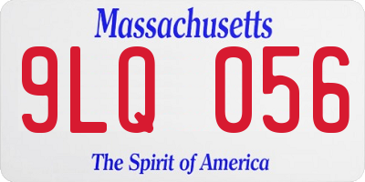 MA license plate 9LQ056