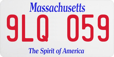 MA license plate 9LQ059