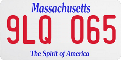 MA license plate 9LQ065
