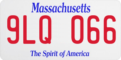 MA license plate 9LQ066