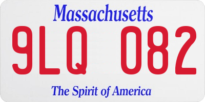 MA license plate 9LQ082