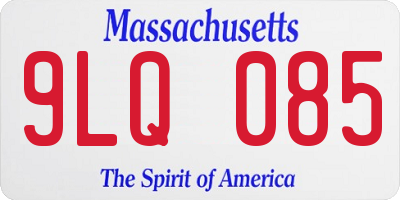 MA license plate 9LQ085