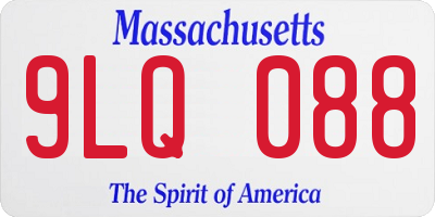 MA license plate 9LQ088