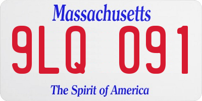 MA license plate 9LQ091