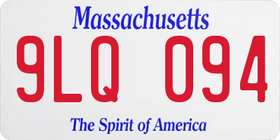 MA license plate 9LQ094