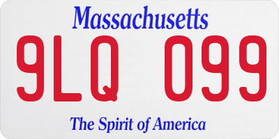 MA license plate 9LQ099