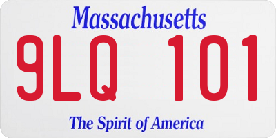 MA license plate 9LQ101
